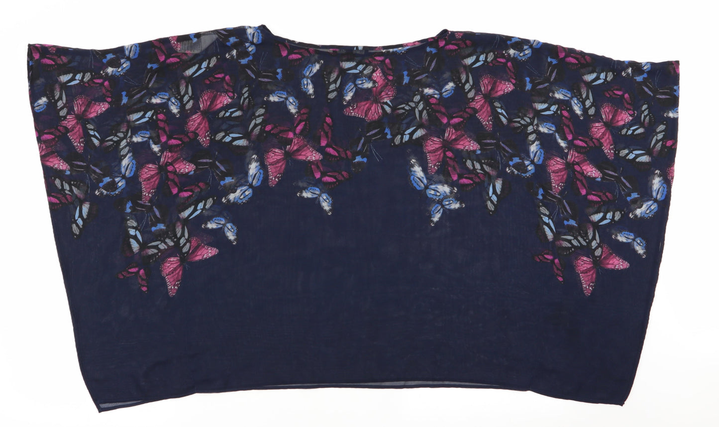 NEXT Womens Blue Floral  Basic Blouse Size 10