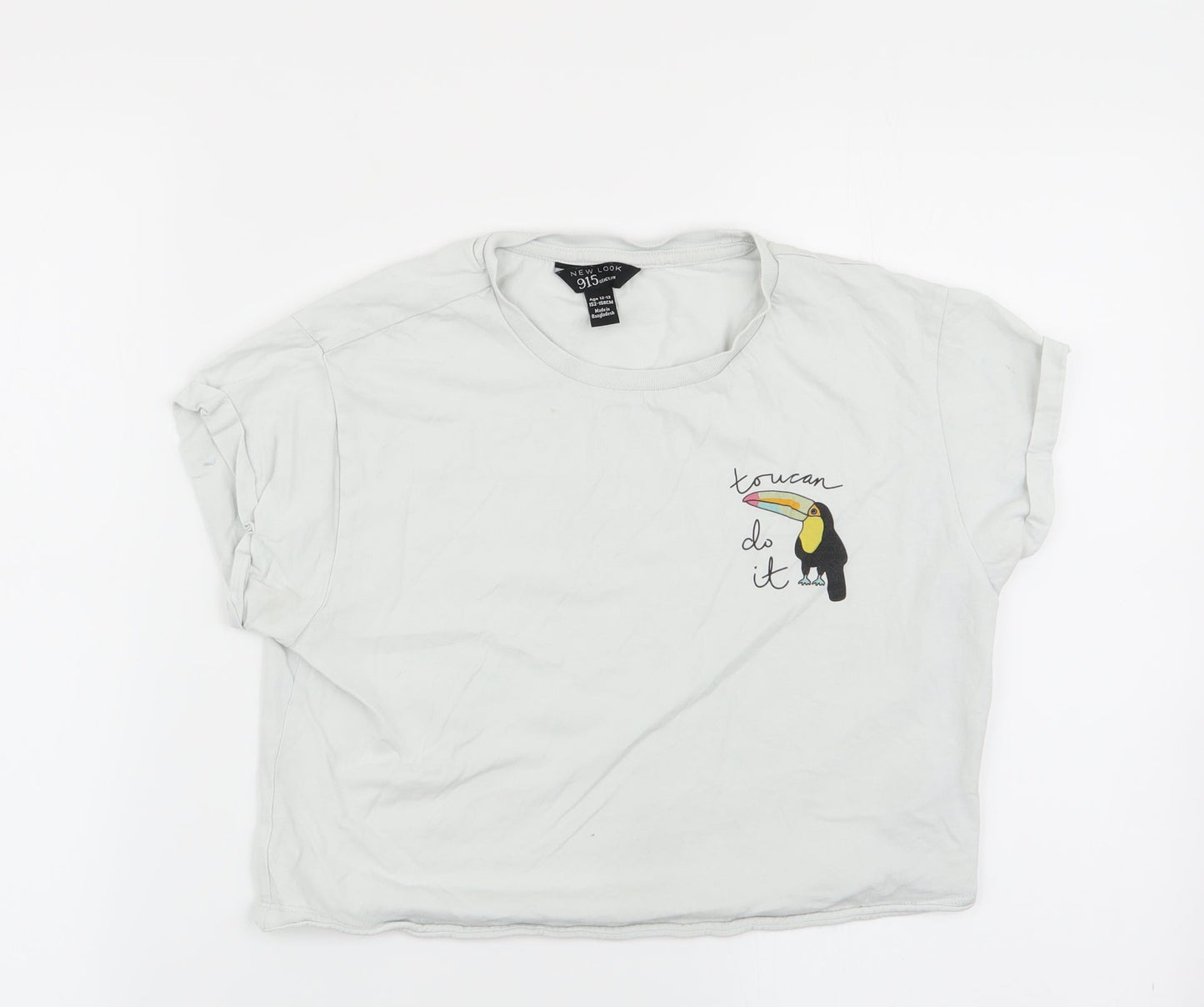 New Look Girls White   Basic T-Shirt Size 12-13 Years