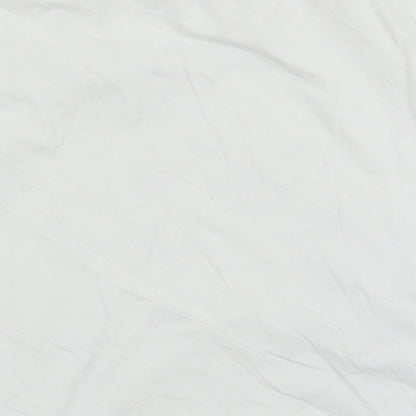 Brand and care label for New Look girls’ white basic t-shirt, size 12-13, years