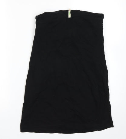 Back view of Denim co women’s black basic t-shirt, size UK 12