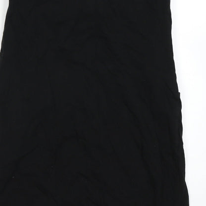 Brand and care label for Denim co women’s black basic t-shirt, size UK 12