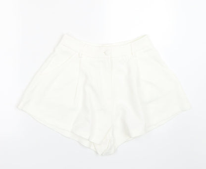 SHEIN Womens White   Paperbag Shorts Size S
