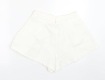 SHEIN Womens White   Paperbag Shorts Size S