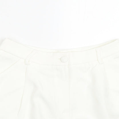 SHEIN Womens White   Paperbag Shorts Size S