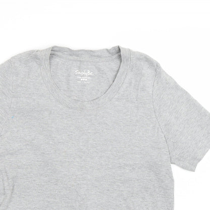 Simply Be Womens Grey   Basic T-Shirt Size M