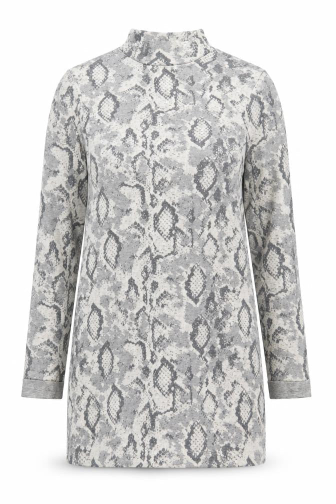 F&F Womens Grey Animal Print  Fit & Flare  Size 8