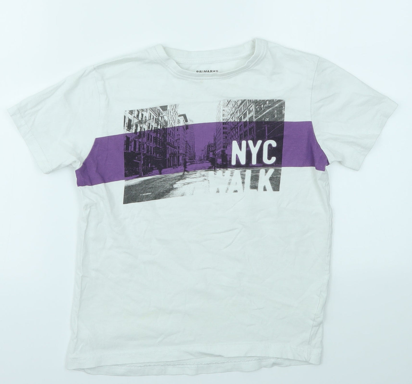 Primark Boys White   Basic T-Shirt Size 9-10 Years