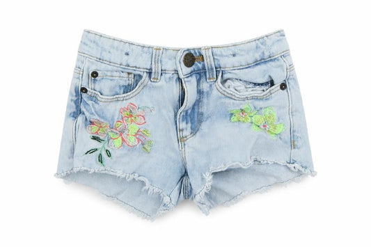 Marks & Spencer Girls Blue   Cut-Off Shorts Size 3-4 Years