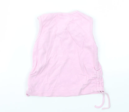 Back view of Cherokee girls’ pink camisole t-shirt, size 2-3, years