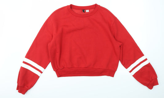 H&M Womens Red   Pullover Jumper Size M