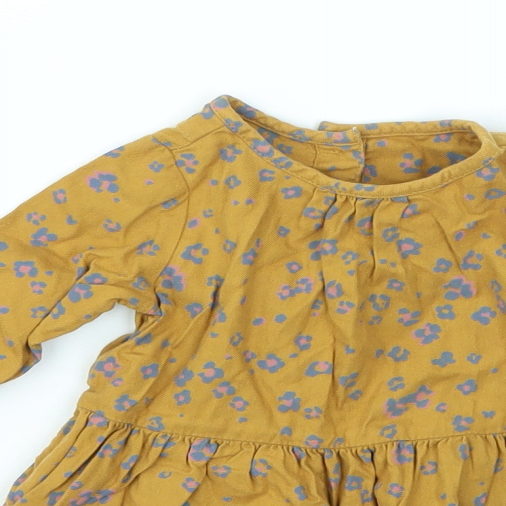 M&S Girls Brown Animal Print  Fit & Flare  Size 3-6 Months