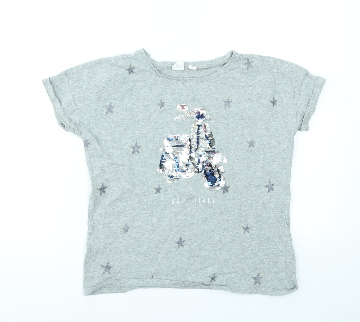 Gap Girls Grey Geometric  Basic T-Shirt Size L