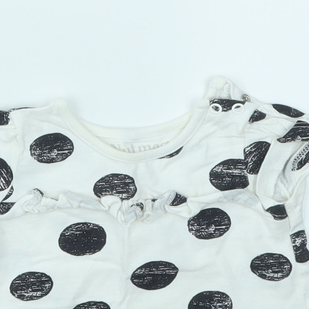 Nutmeg Girls Multicoloured Spotted  Basic T-Shirt Size 0-3 Months