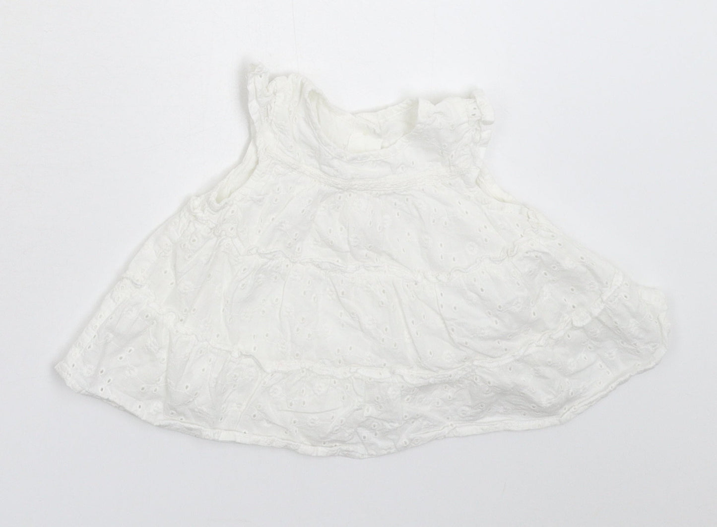 George Girls White   Fit & Flare  Size Newborn