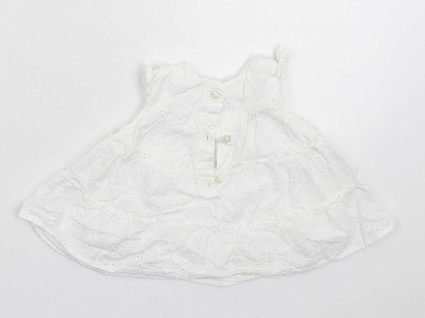 George Girls White   Fit & Flare  Size Newborn