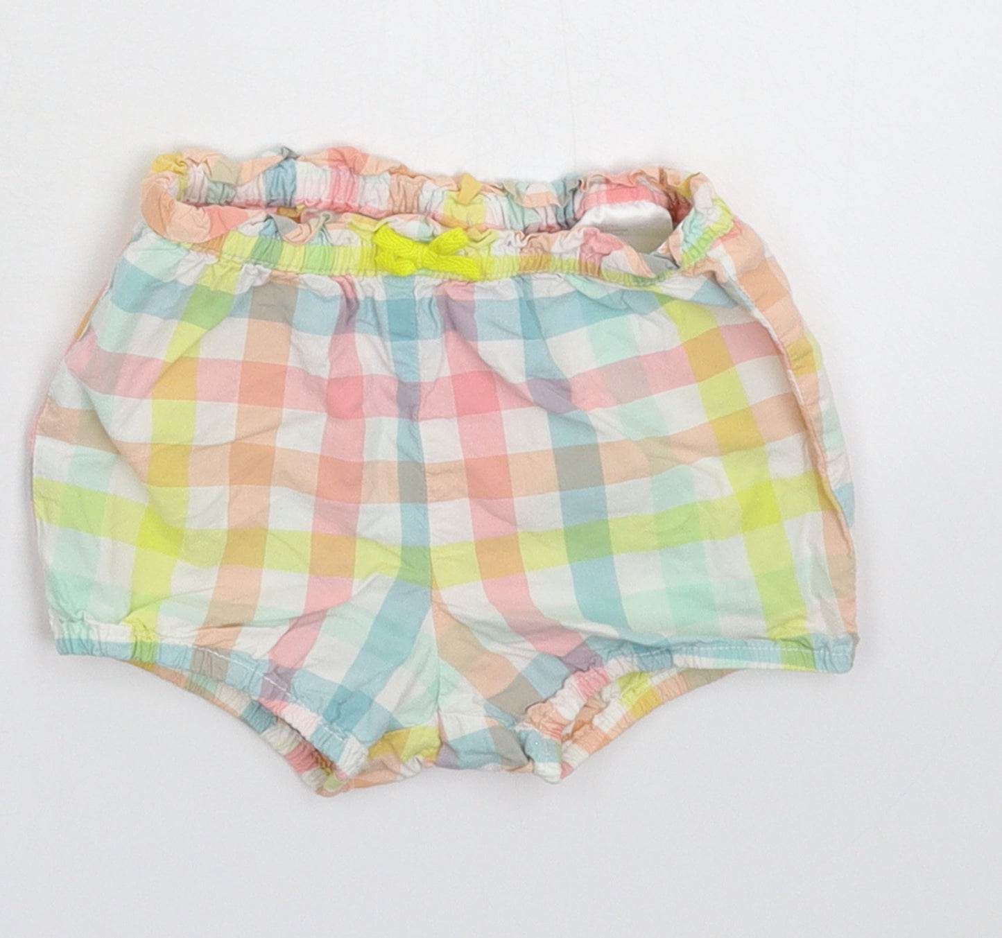 H&M Girls Multicoloured Check  Cropped Trousers Size 9-12 Months  - Shorts