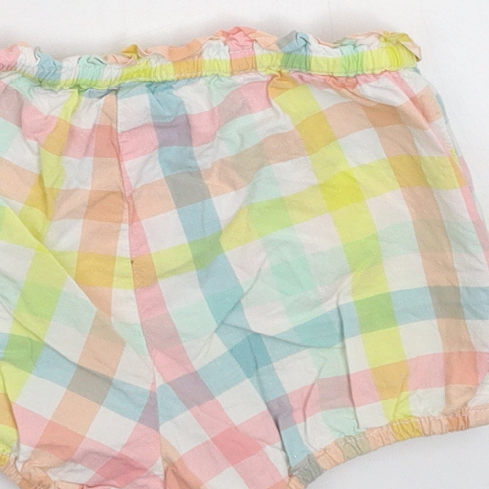 H&M Girls Multicoloured Check  Cropped Trousers Size 9-12 Months  - Shorts