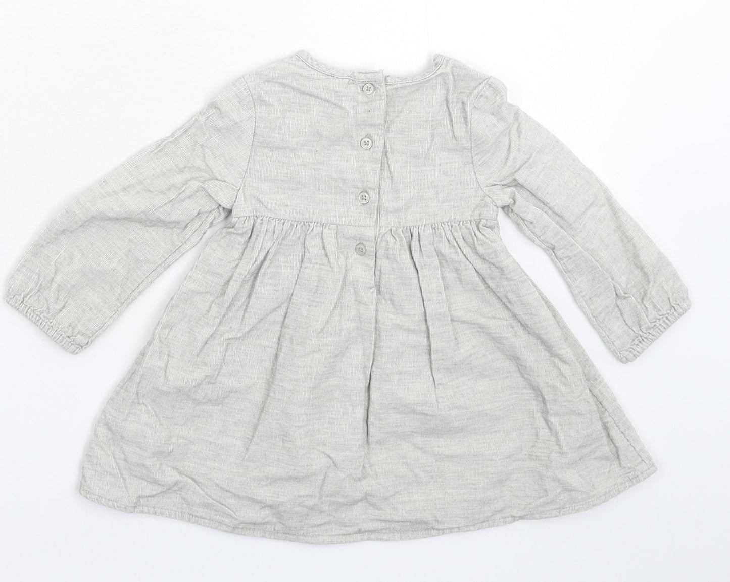 TU Girls Grey  Corduroy Fit & Flare  Size 6-9 Months