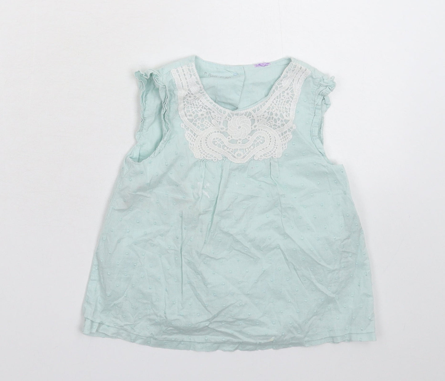 Mini Club Girls Green Spotted  Basic Button-Up Size 2-3 Years