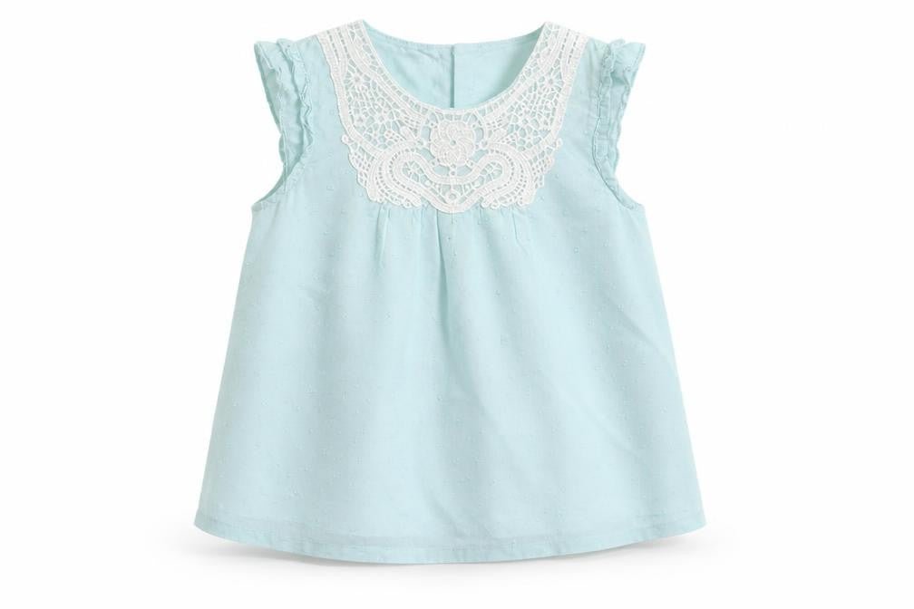 Mini Club Girls Green Spotted  Basic Button-Up Size 2-3 Years
