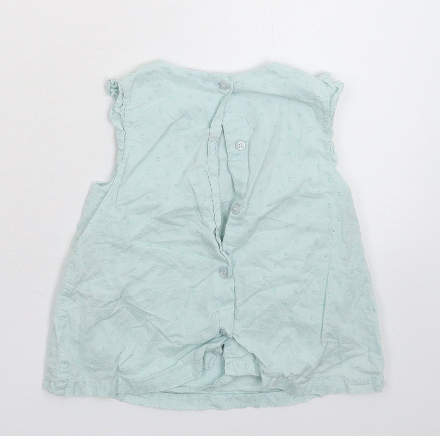 Mini Club Girls Green Spotted  Basic Button-Up Size 2-3 Years