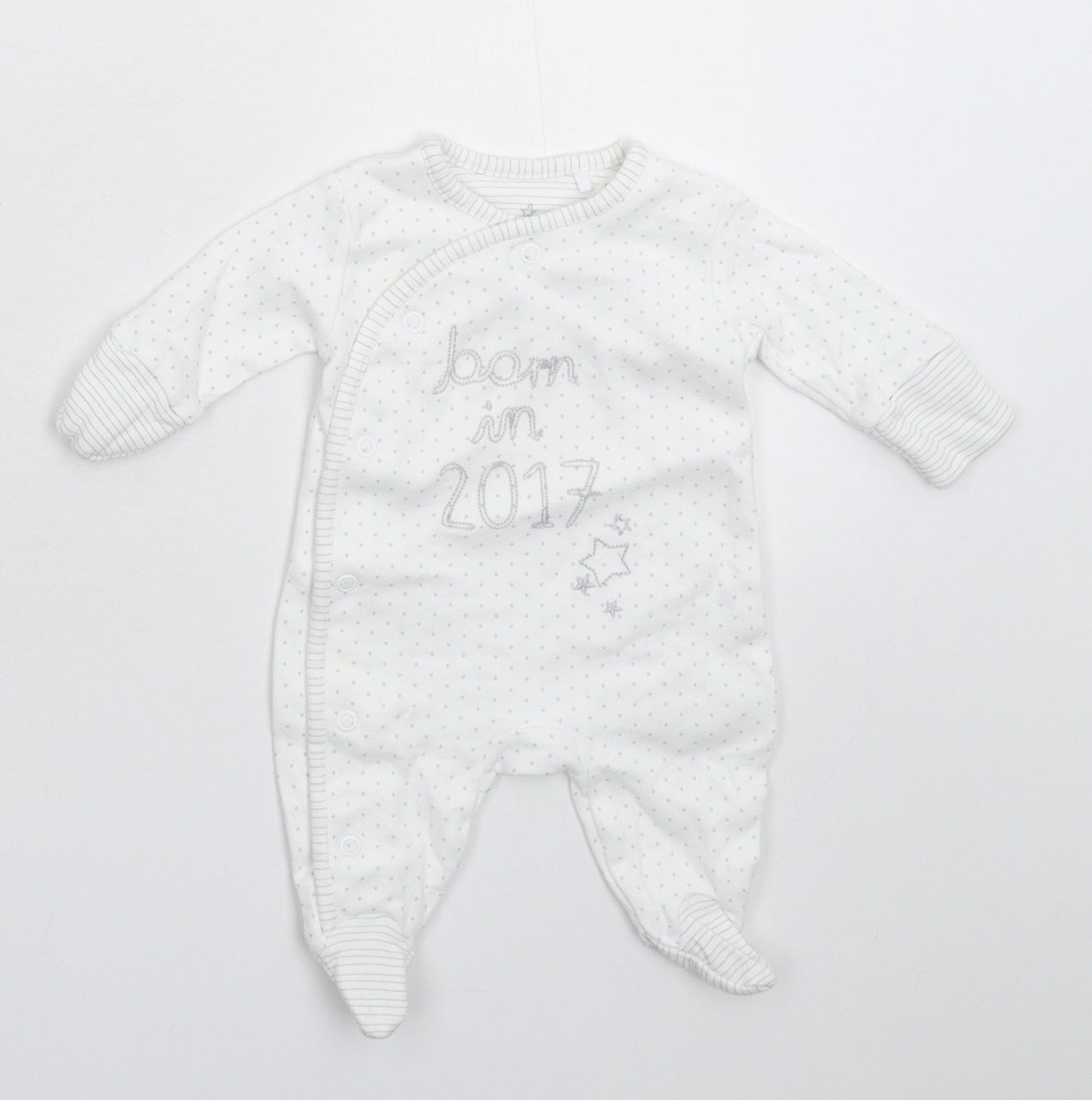 NEXT Baby White Geometric  Babygrow One-Piece Size Newborn
