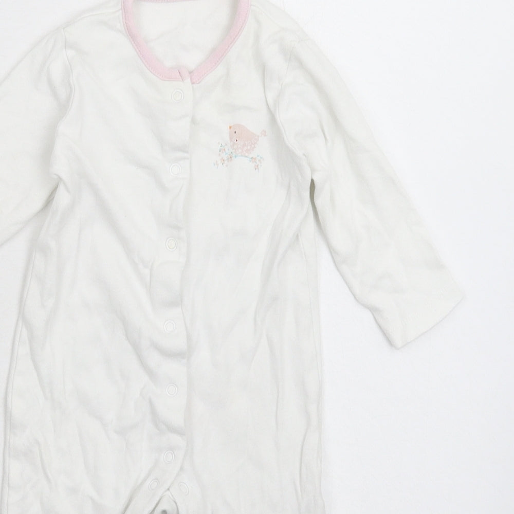 Mini Club Baby White   Babygrow One-Piece Size 3-6 Months