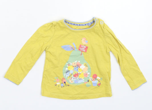 TU Girls Yellow   Basic T-Shirt Size 3-6 Months