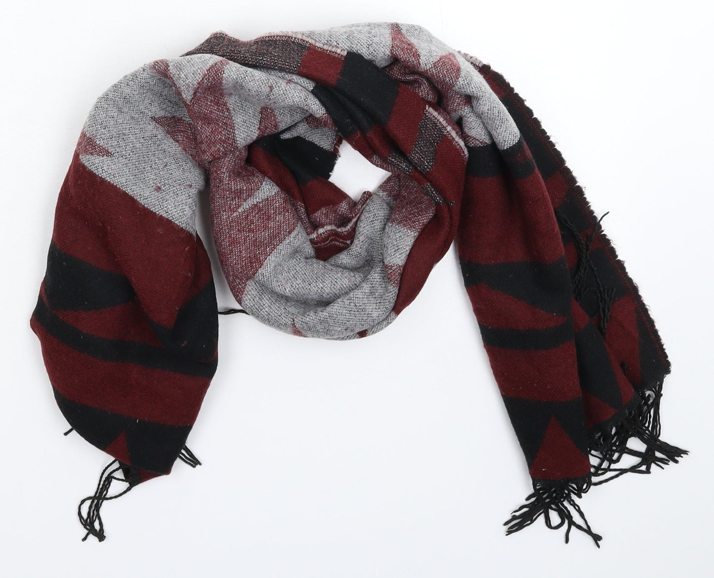 Cedar Wood State Unisex Multicoloured Geometric Knit  Scarf