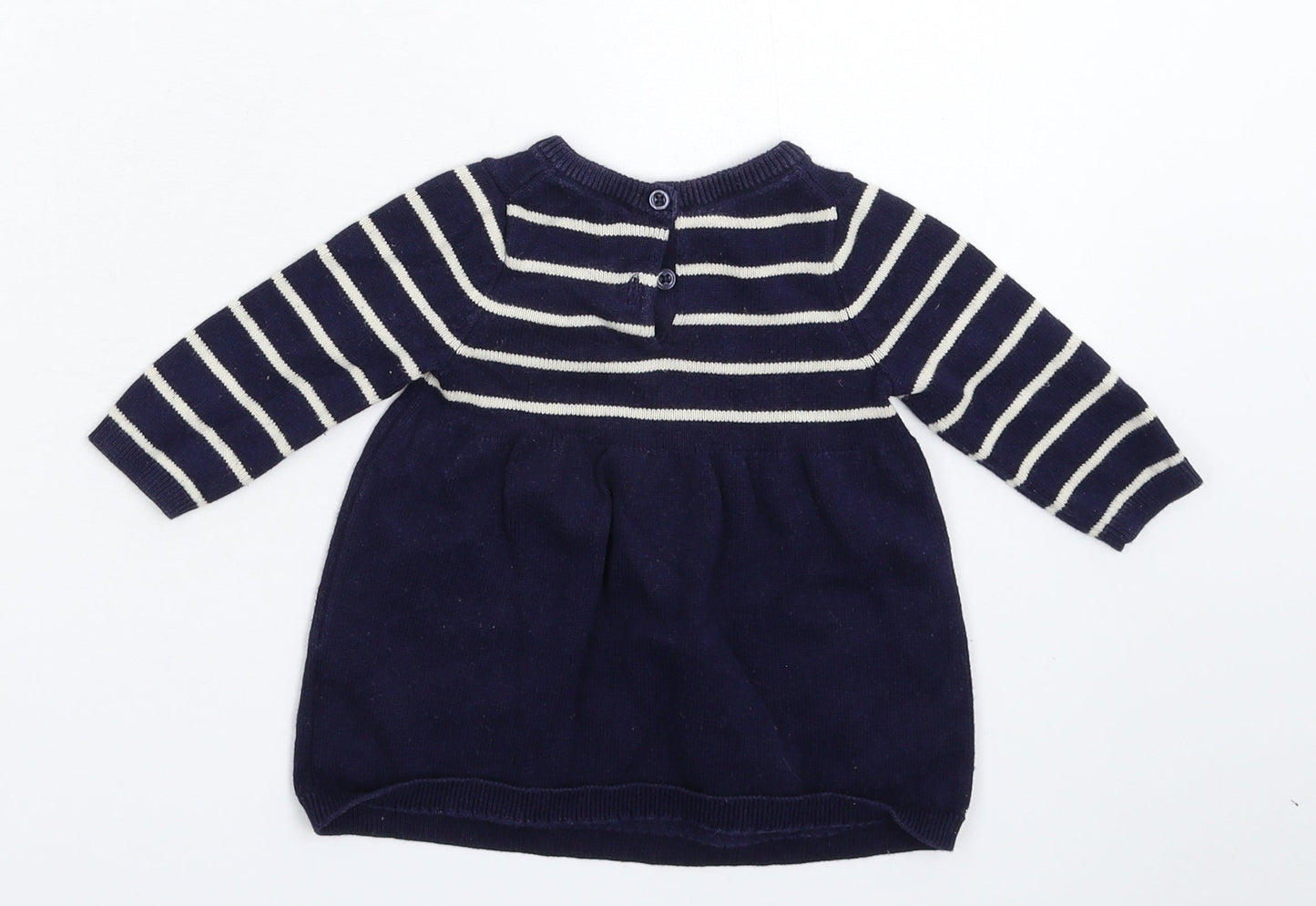 Gap Girls Blue Striped  Jumper Dress  Size 3-6 Months