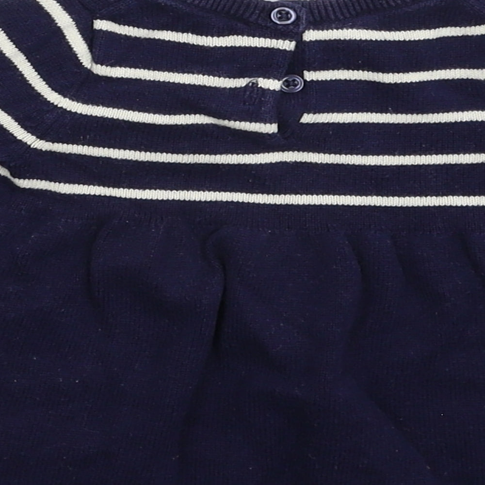 Gap Girls Blue Striped  Jumper Dress  Size 3-6 Months