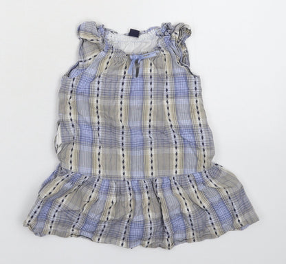 Additional front view of Gap girls’ multicoloured check fit & flare, size 24, months