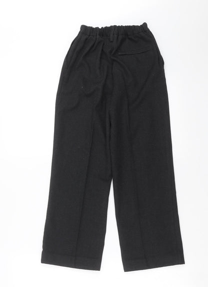 Back view of John Lewis boys’ grey trousers, size 9, months - school