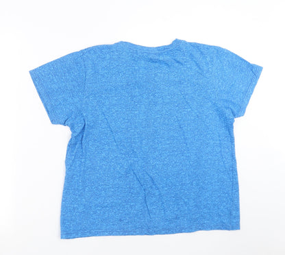 Back view of Lee Cooper boys’ blue basic t-shirt, size 13, years