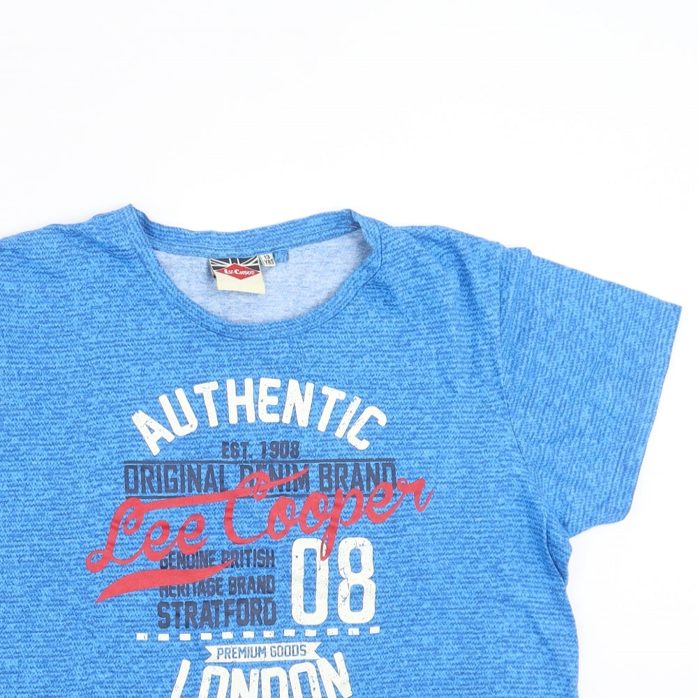 Lee Cooper Boys Blue   Basic T-Shirt Size 13 Years