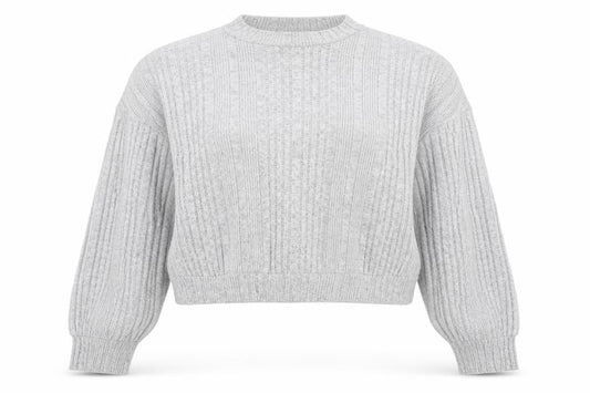 SHEIN Womens Grey Striped Knit Pullover Jumper Size XL