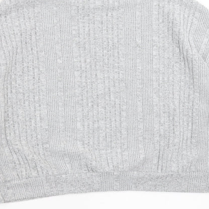 SHEIN Womens Grey Striped Knit Pullover Jumper Size XL