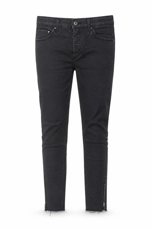 H&M Womens Grey  Denim Skinny Jeans Size 33 in L29 in - Distressed hem