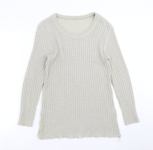LC Womens Beige Striped Knit Pullover Jumper Size 18
