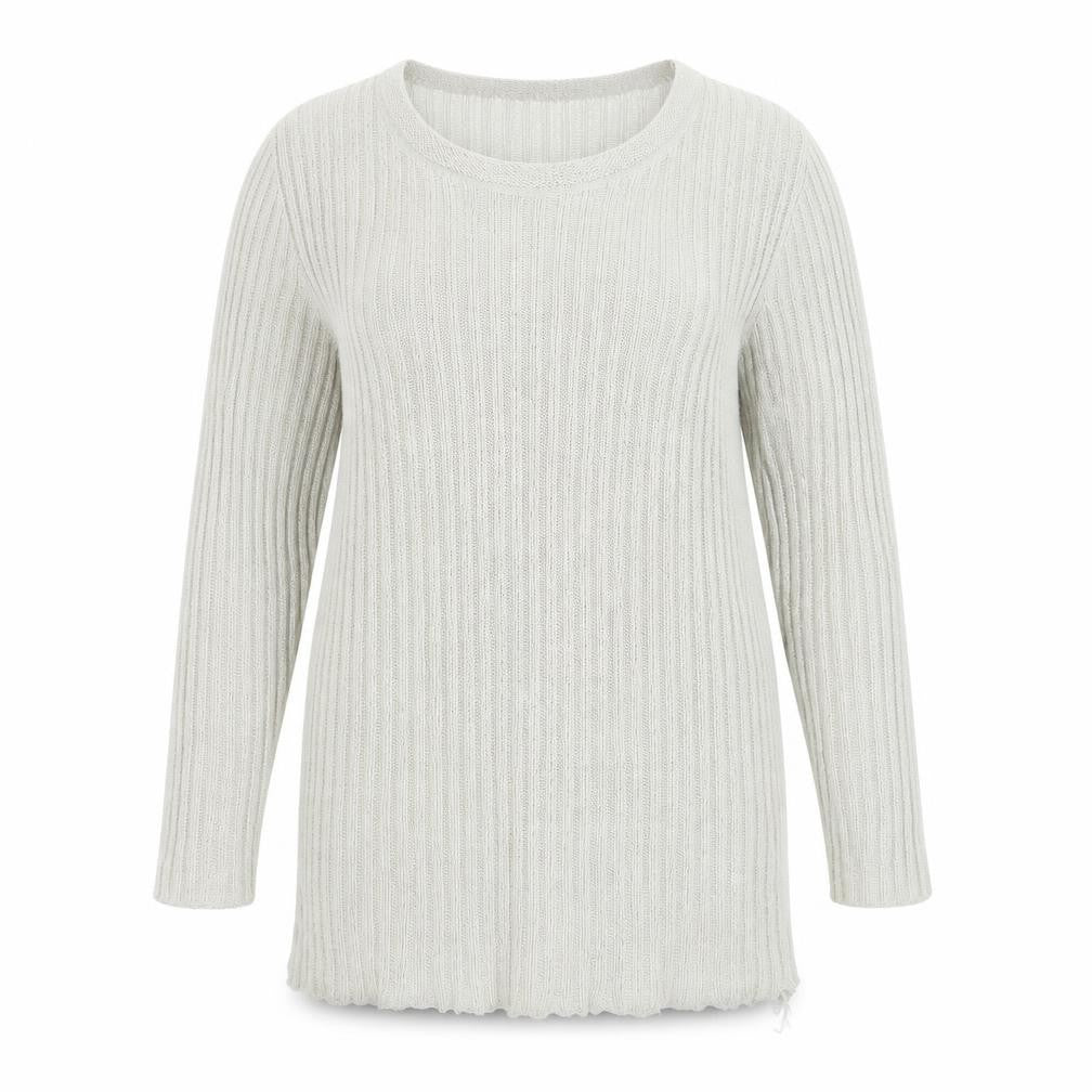 LC Womens Beige Striped Knit Pullover Jumper Size 18