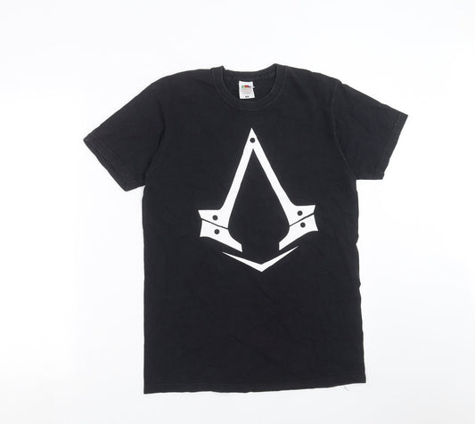 Fruit of the Loom Mens Black    T-Shirt Size S
