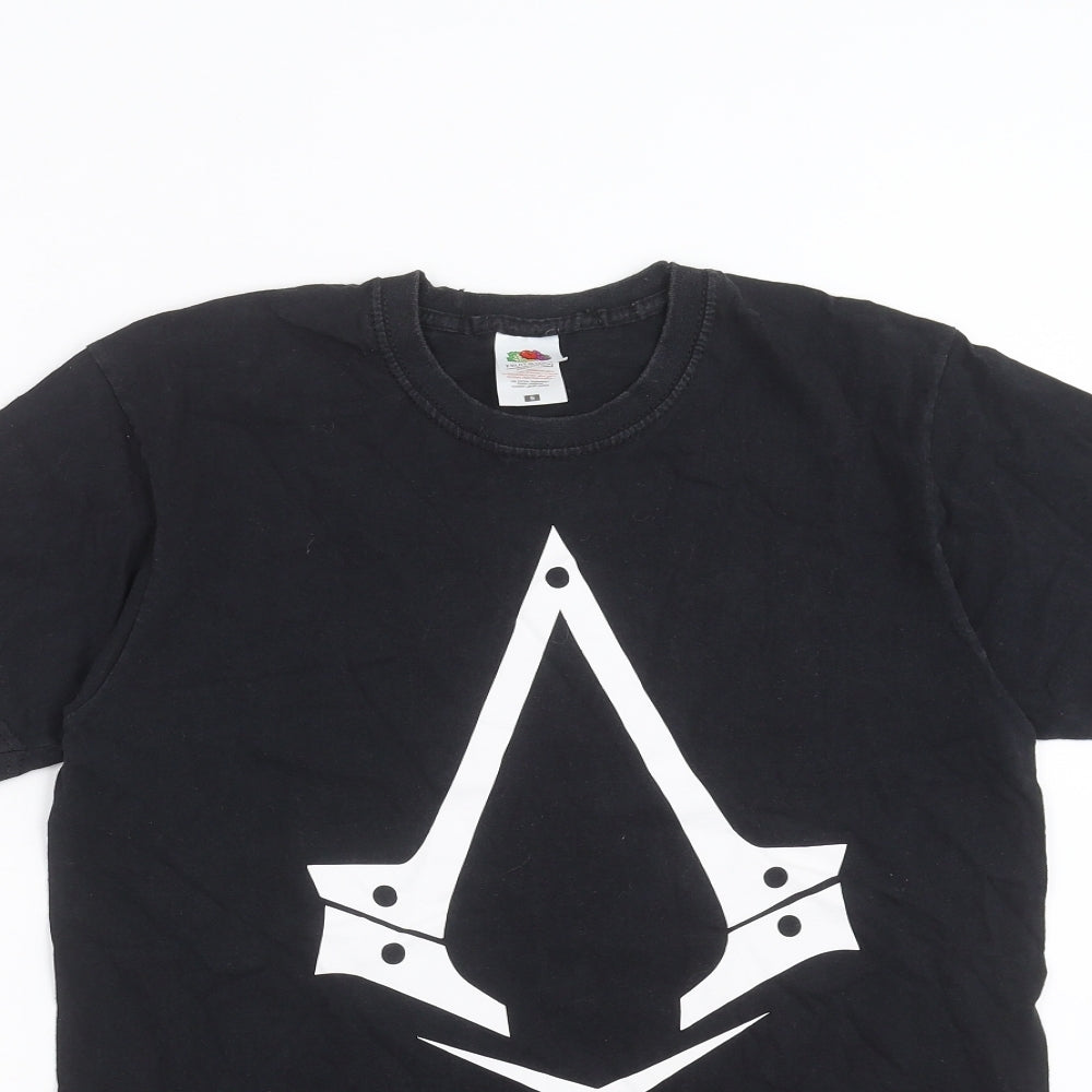Fruit of the Loom Mens Black    T-Shirt Size S