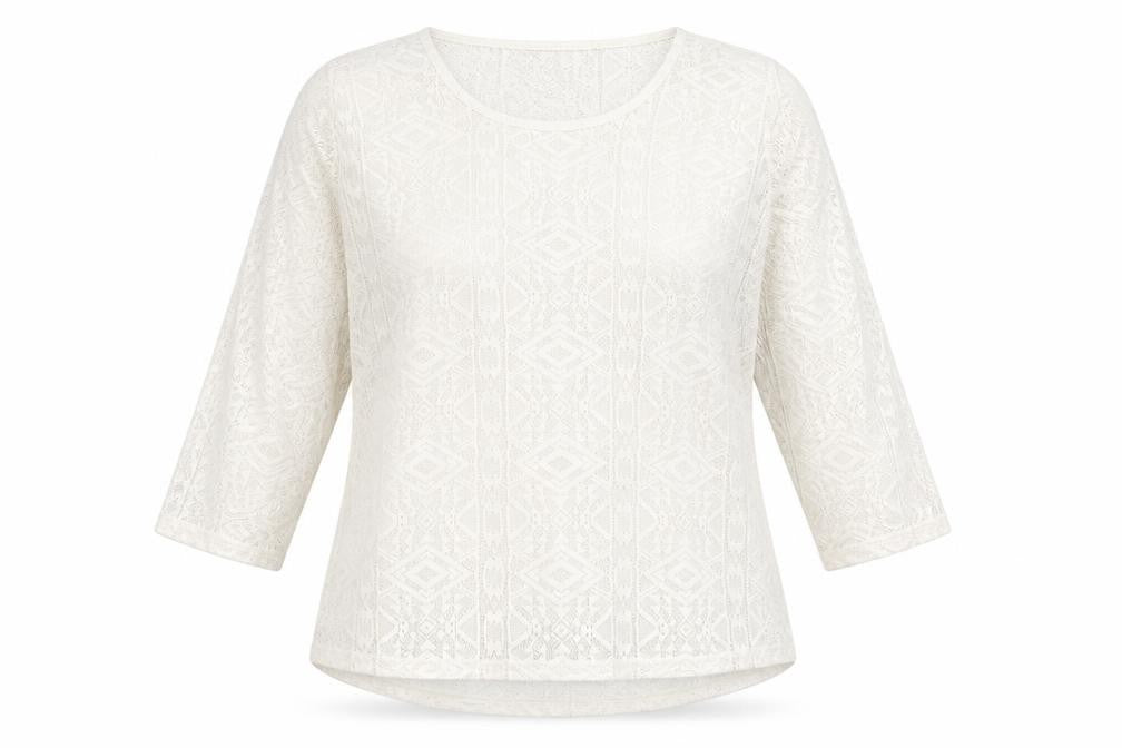 Primark Womens Ivory Geometric  Basic Blouse Size 14