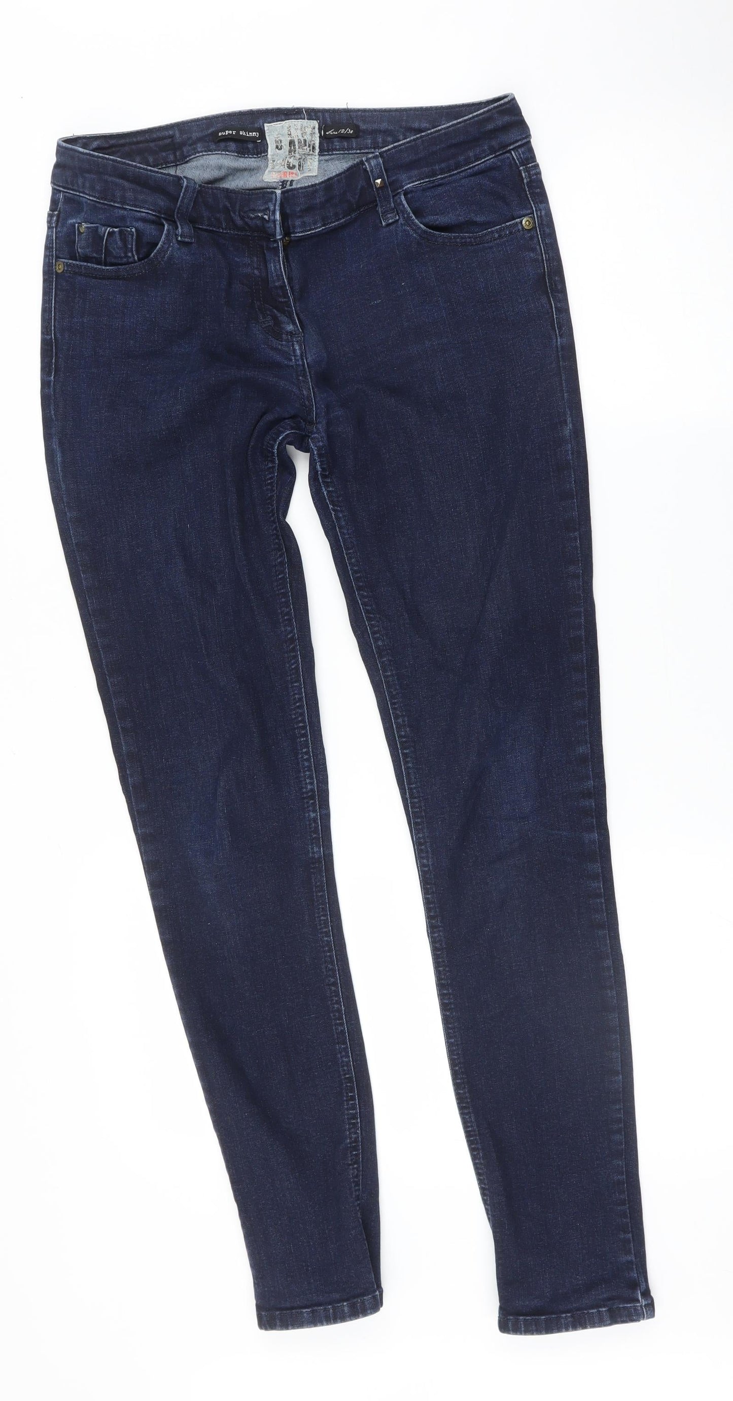 Preworn Womens Black   Skinny Jeans Size 12 L30.5 in
