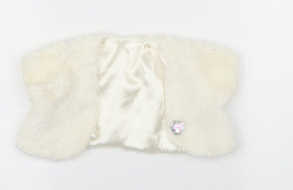 Additional front view of m girls’ white jacket, size 2-3, years