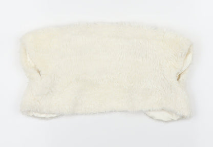 Back view of m girls’ white jacket, size 2-3, years