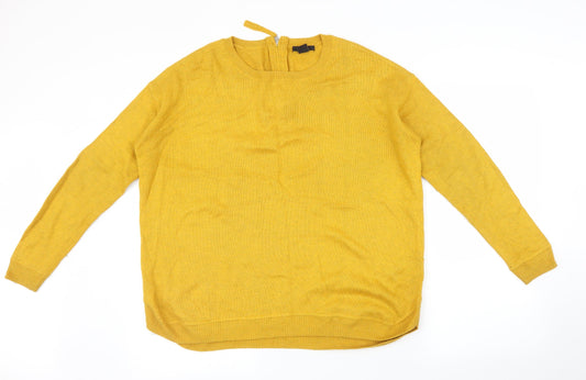 H&M Womens Yellow   Pullover Jumper Size M