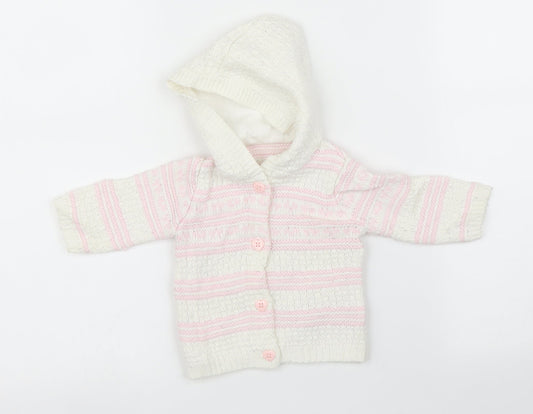 George Girls Multicoloured Striped  Cardigan Jumper One Size