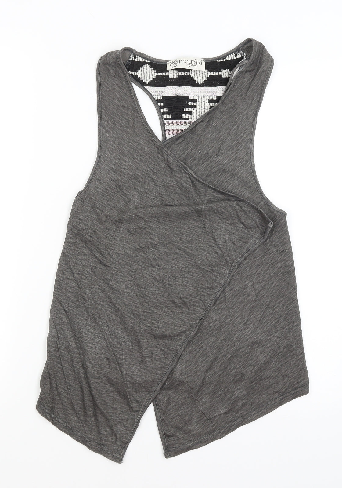 Moutaki Womens Grey   Wrap Tank Size S