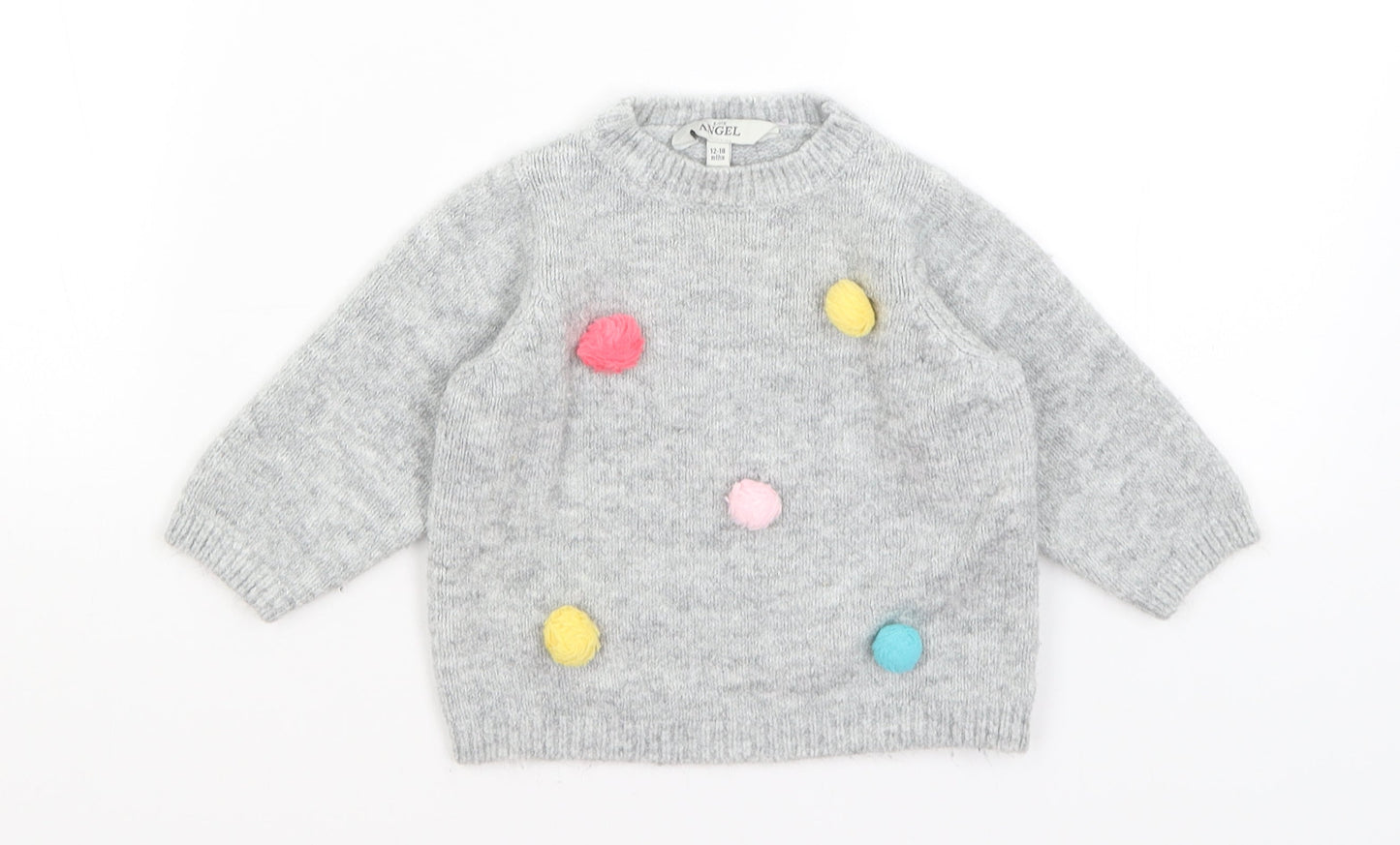 E-vie Angel Baby Grey   Pullover Jumper Size 12-18 Months